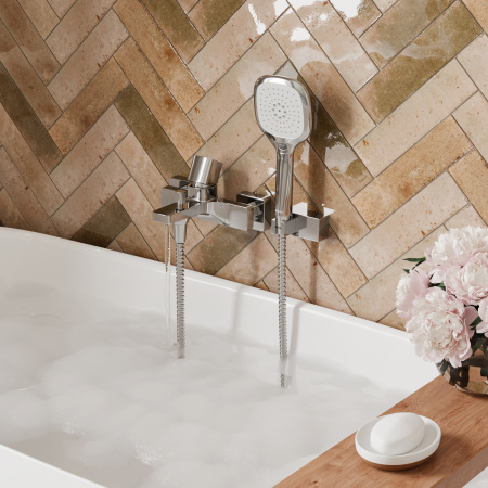 Смеситель для ванны с душем WasserKraft Naab 8601 хром